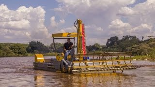 Equipamento máquina flutuante de retirada e dragagem de plantas aquáticas [upl. by Cone101]