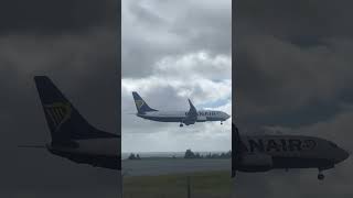 Ryanair landing Ireland West Airport Knock 🇮🇪🇮🇪💚🤍🧡💙💛💙💛 [upl. by Moureaux770]