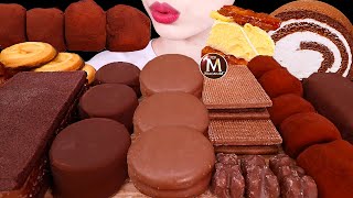 ASMR MUKBANG｜CHOCOLATE MARSHMALLOW ICE CREAM MAGNUM RICE CAKE YAKGWA 초코찰떡 초코곰젤리 매그넘 아이스크림 EATING 먹방 [upl. by Drewett]