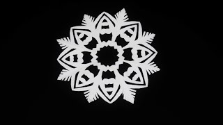 How to Make an Easy Paper Cutting Snowflake  Christmas Mandala Paper Art  Window Decoration [upl. by Adnilim]