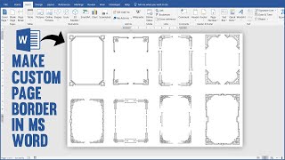 How to Make Custom Page Border Design in Ms Word  Page Border Design for Project [upl. by Kynthia586]