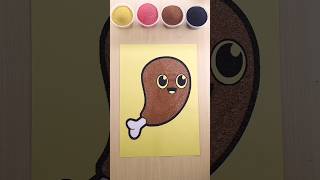 Sand painting meat art sandart shorts kidscoloring [upl. by Sopher]