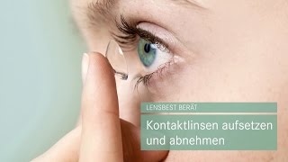 Kontaktlinsen einsetzen und rausnehmen  Tipps von Lensbest [upl. by Janis111]