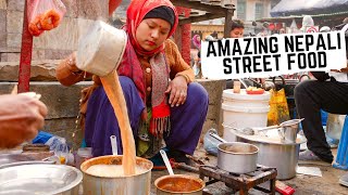 NEPALI STREET FOOD feast in KATHMANDU Nepal  Best MOMOS in Kathmandu  traditional Newari food [upl. by Namaj175]