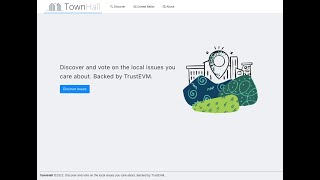 TownHall Application pitch walkthrough for EVM Ideathon 2022 [upl. by Oiuqise]