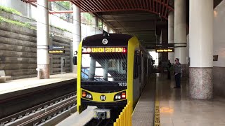 LA Metro Rail HD 60fps Kinki Sharyo P3010 Test Train  Memorial Park 31116 [upl. by Helbona]