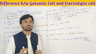 Difference between Galvanic Cell and Electrolytic Cell MT CHEMISTRY [upl. by Ailegnave]