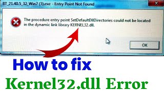 How to fix Kernel32dll Error  Kernal32Dll file Missing  Kernel32 Error problem Solved 🔥🔥🔥 [upl. by Ress908]