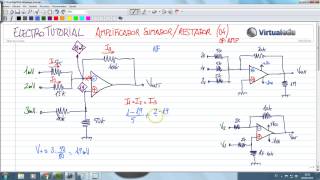 ElectroTutorial 353 Amplificador Sumador  Restador 04 OpAmp [upl. by Nola420]