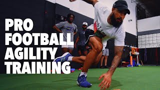 Change of Direction Training for Pro Football Players Agility Breakdown [upl. by Chrissy393]