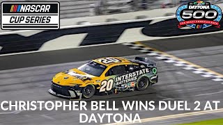 Christopher Bell Wins Duel 2 At Daytona [upl. by Dionne253]