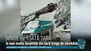 NINGE în Moldova Pe mai multe drumuri din ţară se circulă în condiţii de iarnă [upl. by Farleigh766]