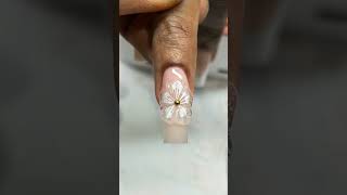 3D flower tutorial for beginners nailart shortvideo nailsnailsnails [upl. by Einneg]