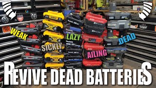 Revive DEAD Battery Packs  Rebuild Repair  Dewalt Milwaukee Makita Ryobi Bauer Ridgid 18v 20v 12v [upl. by Wit87]