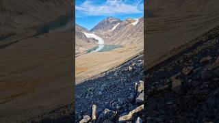 Leaving Tarfala Hut behind😍🏠🏔 hiking tarfala sweden sverige kungsleden lapland [upl. by Swain]