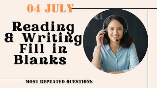 Reading and Writing Fill in The Blanks PTE Academic amp PTE Core  JULY 2024 Predictions amp Practice [upl. by Orravan147]