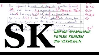 B2C1  Häufige sprachliche Fehler in der SK vermeiden [upl. by Joiner678]