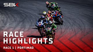 Highlights of a sensational Race 1 at Portimao  PRTWorldSBK 🇵🇹 [upl. by Ellehcer]