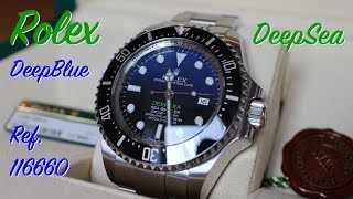 Rolex DeepSea quotDEEP BLUEquot James Cameron Ref 116660  short presentation incl macro shots [upl. by Lyred924]