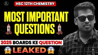 Most Important Questions Chemistry Class12th HSC Abhisheksirchemistry [upl. by Ahsikin]