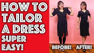 How to Tailor and Take in a Dress to Fit you Perfectly  Sew Anastasia [upl. by Hanley993]