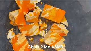 Orange Dyed Gym Chalk Cubes Crush 2x The Speed  Sleep Aid  Oddly Satisfying  ASMR [upl. by Resay824]