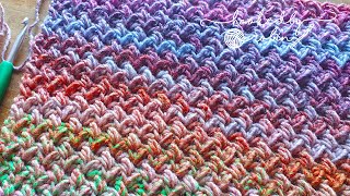 Crochet Mini Bean Stitch  Elizabeth Stitch [upl. by Colis633]