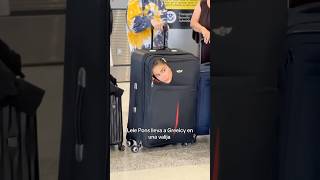 Lele Pons lleva a Greeicy adentro de una valija en el aeropuerto [upl. by Flosi]