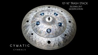 Cymbal Modification 10quot16quot Jingle Trash Stack Zildjian ZHT mod [upl. by Gifford68]