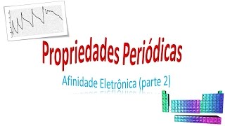 Propriedades Periódicas 7 Afinidade Eletrônica 22  A propriedade APERIÓDICA [upl. by Essy333]