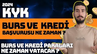 KYK BURS VE KREDİ BAŞVURULARI NE ZAMAN BAŞLAYACAK  KYK BURS BAŞVURUSU  KYK PARALARI NE ZAMAN YATAR [upl. by Aisyla609]