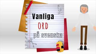 Vanliga ord på svenska [upl. by Annayoj]