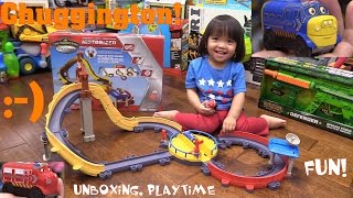 Toy Trains for Kids Chuggington StackTrack High Speed Rescue Set Motorized Unboxing amp Playtime [upl. by Alac255]