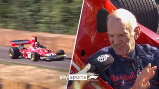 Adrian Newey drives Niki Laudas winning FERRARI at Goodwood ❤🏎 [upl. by Tarkany]