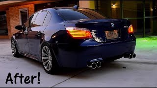 Bmw E60 M5 resonator delete  before and after [upl. by Kevina892]