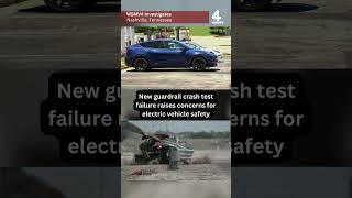 New guardrail crash test failure raises concerns for electric vehicle safety [upl. by Eniala411]