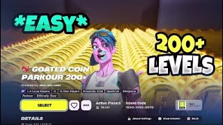 Easy 200 Coin Parkour  DeathRun  Fortnite Creative [upl. by Kirk]