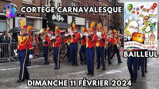 Cortège canavalesque  Carnaval de Bailleul France Dimanche 11 février 2024 [upl. by Xuaeb381]