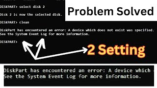 SOLVED  How To Fix DiskPart Has Encountered An Error  DiskPart has encountered an error [upl. by Delilah852]