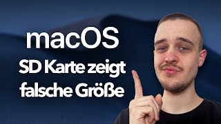 SD Karte zeigt falsche Größe Originalgröße wiederherstellen  Partitionieren mit macOS [upl. by Rehc86]