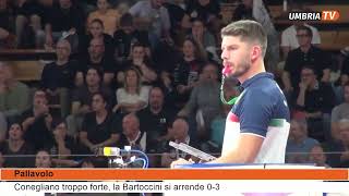 Conegliano troppo forte la Bartoccini si arrende 0 3 Umbria TV [upl. by Gratiana]