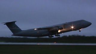 Loud Lockheed C5A Galaxy Takeoff [upl. by Fira]