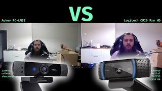 Logitech C920 Pro HD vs Aukey PCLM1E  bad lighting comparison [upl. by Brodeur350]