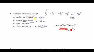 970112MJ24Q1 Cambridge International AS Level Chemistry MayJune 2024 Paper 12 Q1 [upl. by Aroda12]