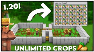 Minecraft Villager AFK Crop Farm 120121 Tutorial  Potato Wheat Carrot [upl. by Kaycee666]