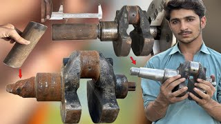 Amazing Remanufacturing Process Of Wrecked Crankshaft In Local Workshop [upl. by Aramac469]