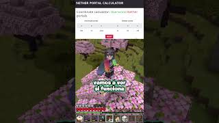 CALCULADORA DE COORDENADAS DEL NETHER Y OVERWORLD minecraft tutorial 2024 bedrock [upl. by Panthia]