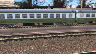 Trainz 2010RZD ED4m GreenGrey [upl. by Raual]