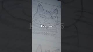 Drawing mewing cat 🤫👆🏻😸🐾art✏️✌🏻 meme💅🏻 mewing cat🐾🖤 🥴🖤 [upl. by Couture]