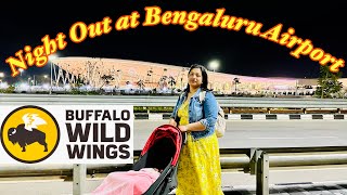 Dinner  Buffalo Wild Wings  Kempegowda International Airport Bengaluru  Roving Couple [upl. by Ventura]